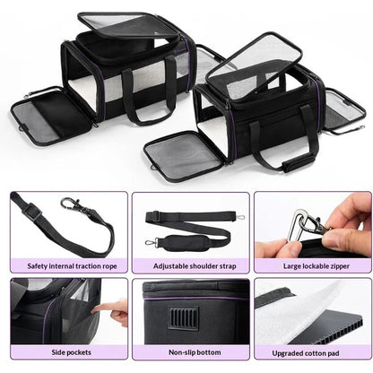 Portable Pet Carrier For Travel Soft Expandable